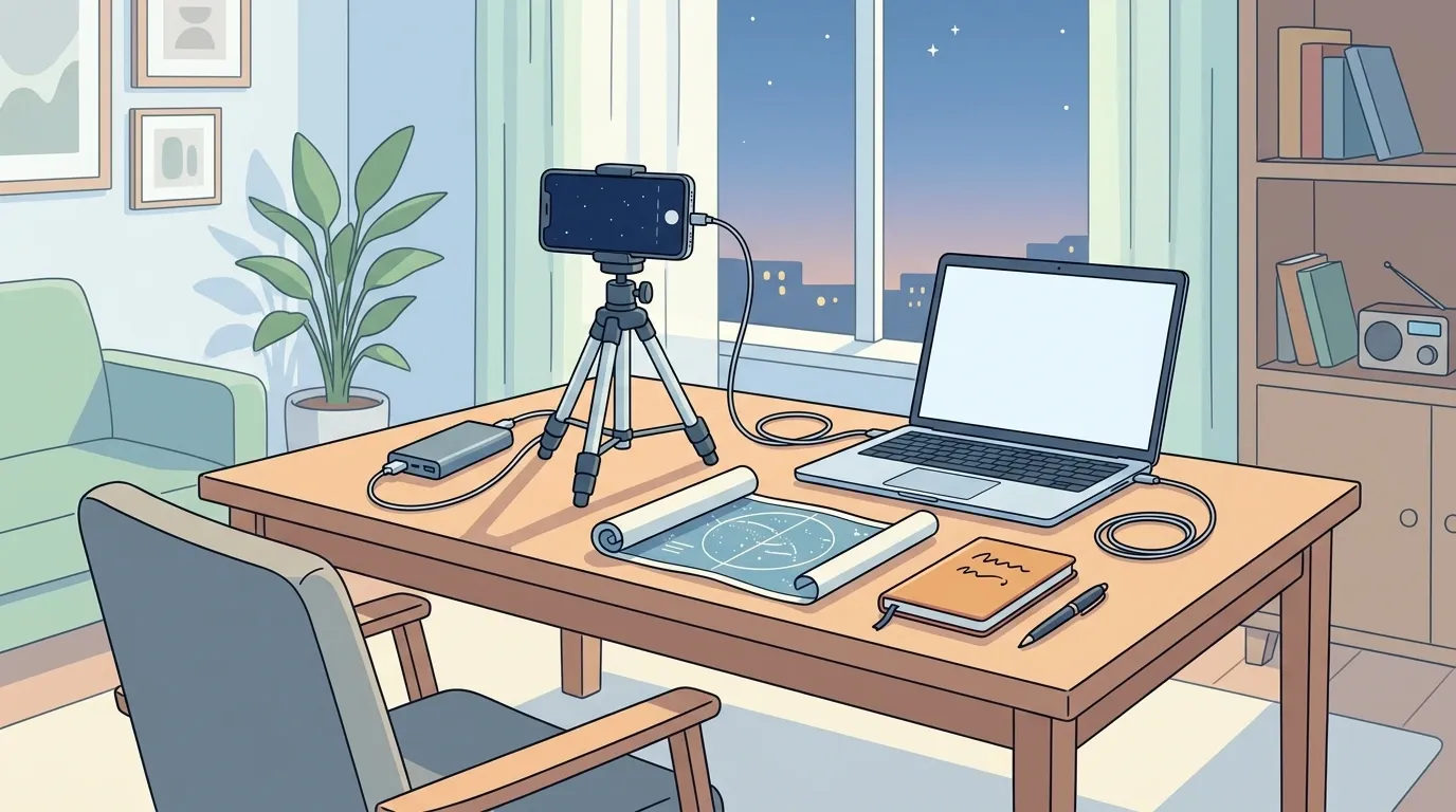 성공적인 촬영을 위한 준비물과 필수 앱 내용을 설명하는 이미지