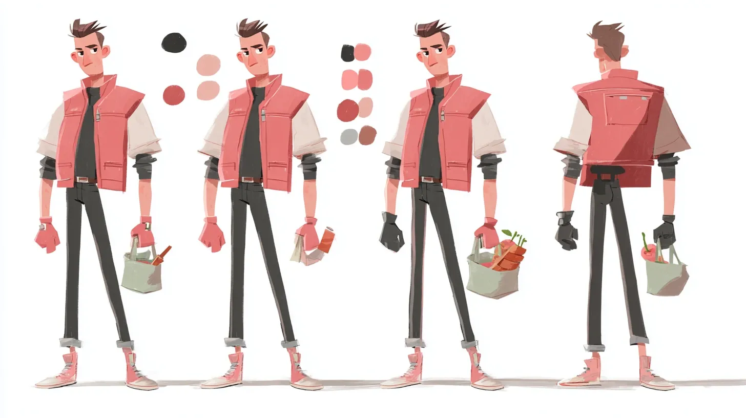 캐릭터 시트는 헤어, 실루엣, 액세서리, 대표 색만 먼저 남기는 편이 좋습니다 예시 1 내용을 설명하는 이미지