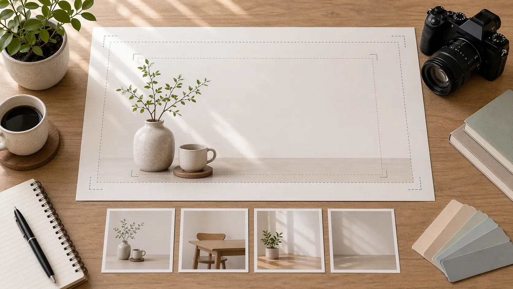 크롭과 여백은 나중에 자를 화면까지 생각해 쓴다 내용을 설명하는 이미지