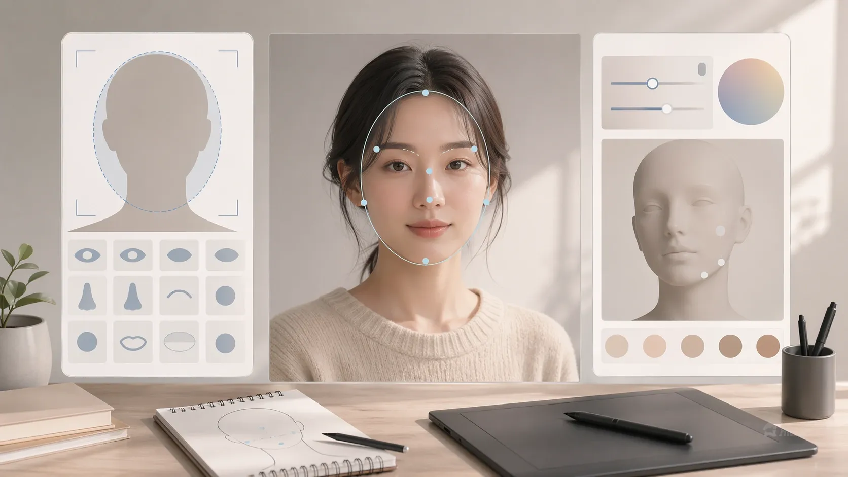 얼굴 오류는 정체성 보존 여부로 판단한다 내용을 설명하는 이미지