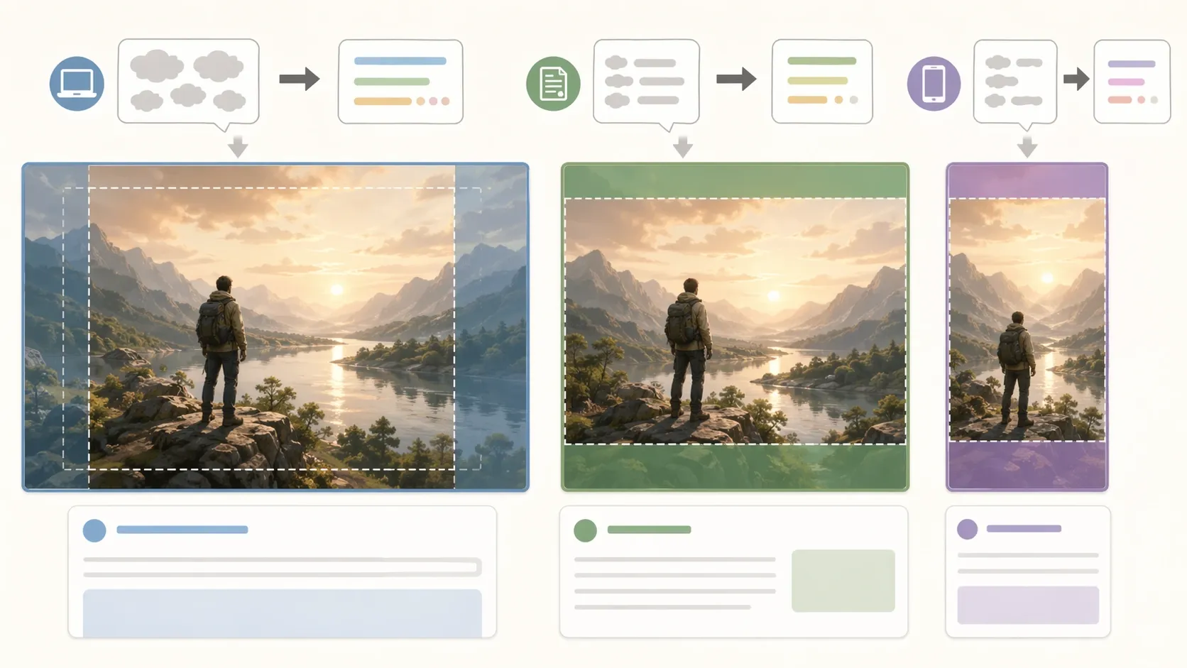 사용처를 넣으면 구도가 자동으로 좁아진다 내용을 설명하는 이미지