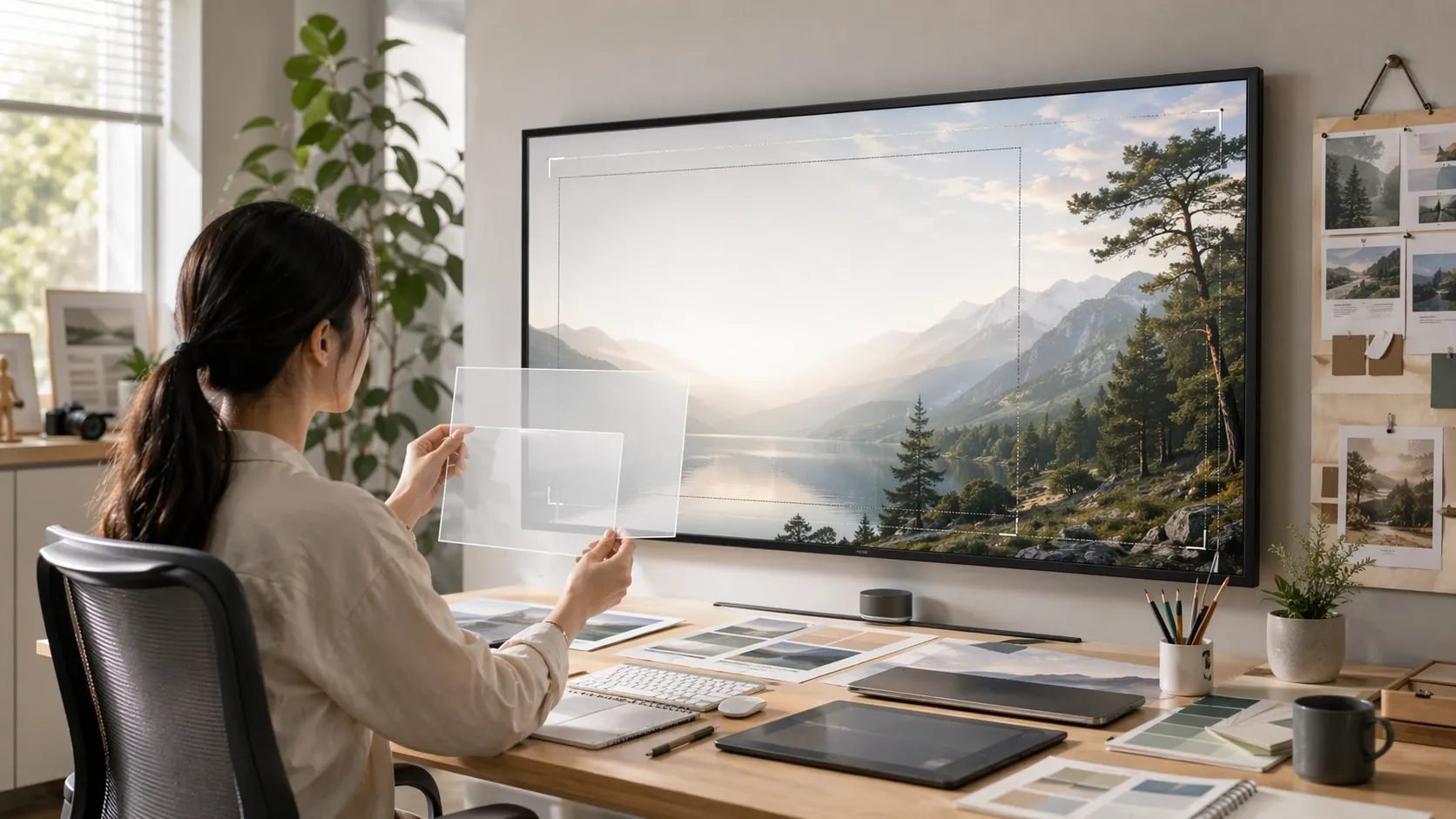 후편집을 전제로 한 프롬프트는 여백을 먼저 만든다 내용을 설명하는 이미지