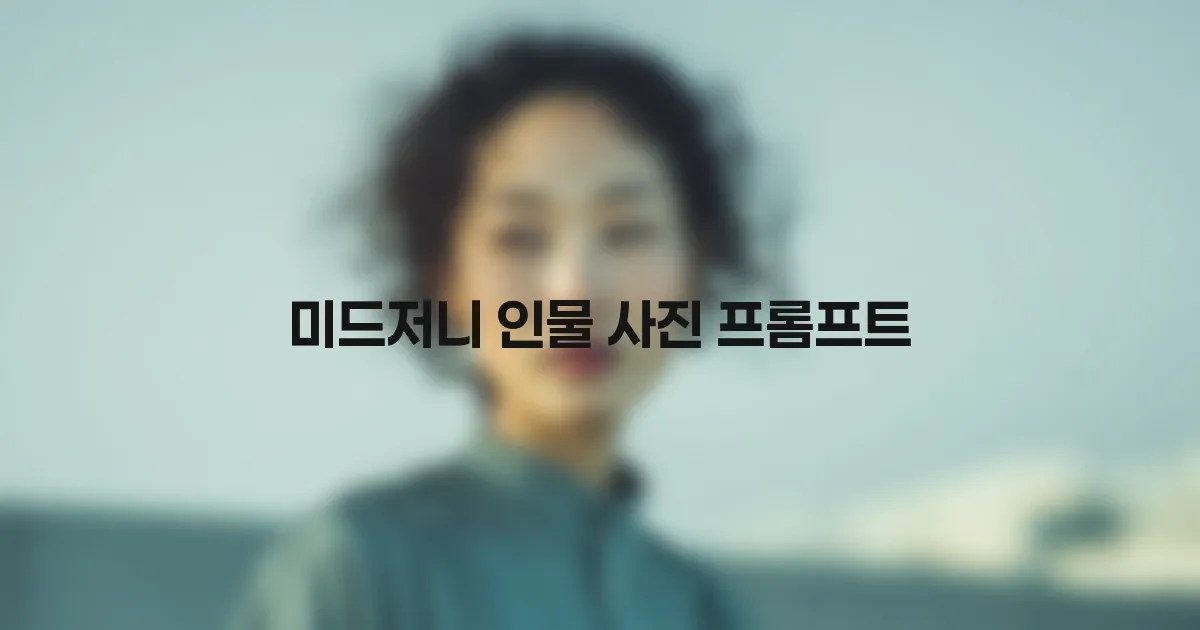 미드저니 인물 사진 프롬프트 템플릿 모음: 분위기와 표정을 살리는 실전 조합 대표 이미지