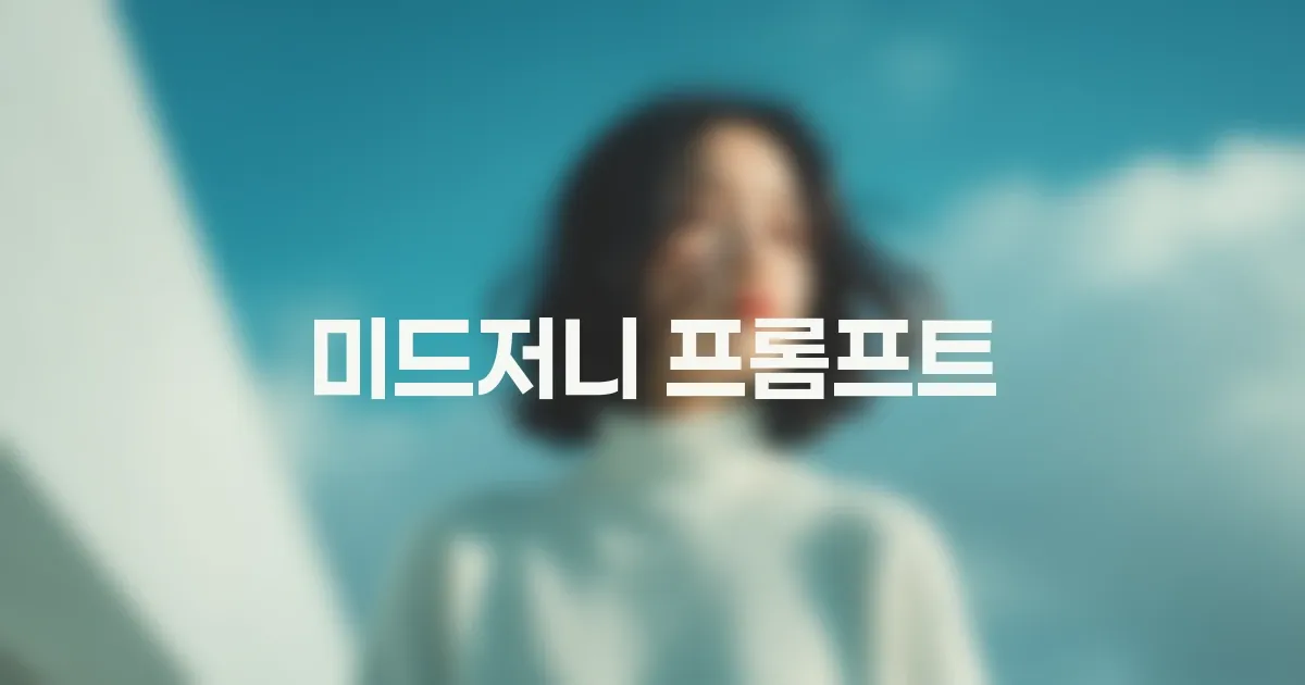 미드저니 프롬프트 마스터하기: 따옴표, `--iw`, `--sw`, `--ow` 완벽 가이드 대표 이미지