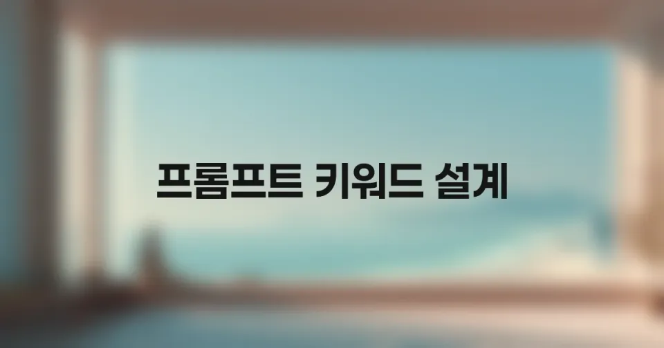 원하는 이미지를 뽑아내는 프롬프트 핵심! 시각적 키워드 설계법