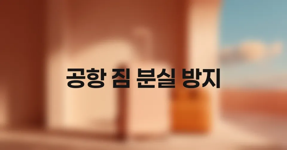 공항 수하물 분실, 이제 그만! 짐 분실 막는 확실한 방법: 수하물 표부터 사진 기록까지